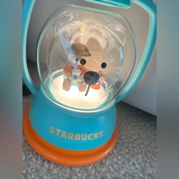 2021 Starbucks Little Bear Double-deck Retro LanternGlass Cup 10oz Camping